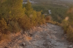 Descente au soleil couchant
