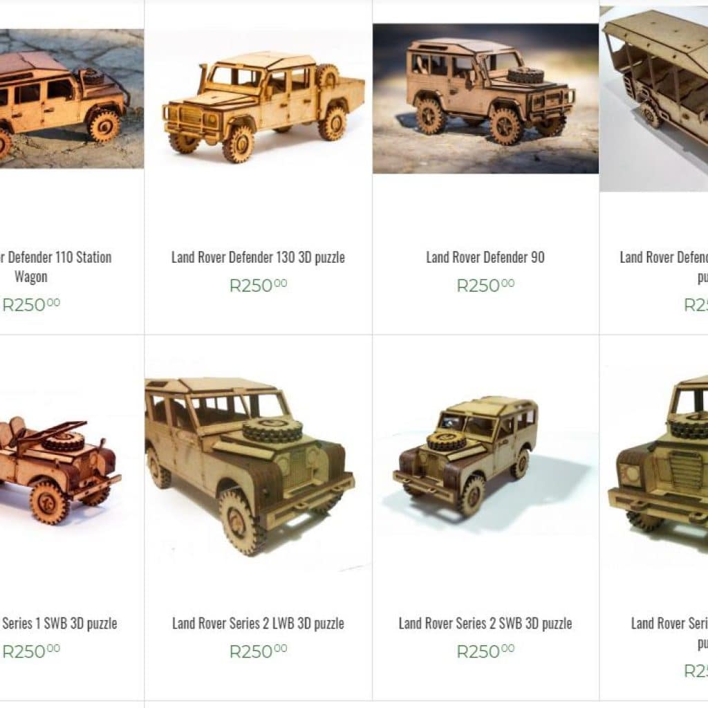 Land rover en bois